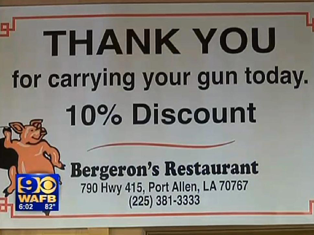 Ресторан в США предоставил скидку посетителям с оружием. Restaurants Yekaterinburg
